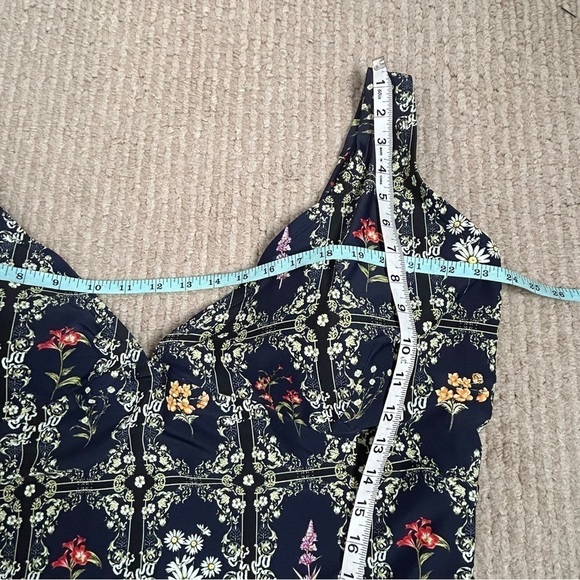 Agua Bendita x Target Navy Blue Floral Tile Cheeky One Piece Swimsuit - Picture 14 of 16